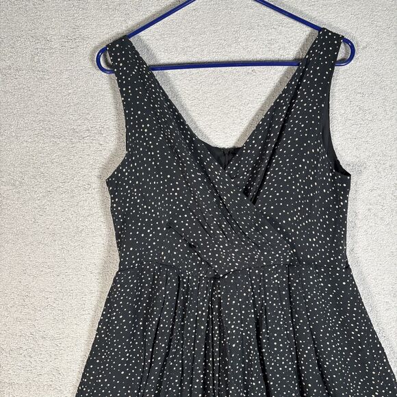 Vintage Talbots Petites Silk Chiffon Dress PXS Polka Dot AOP Faux Wrap Fit Flare - Picture 2 of 14